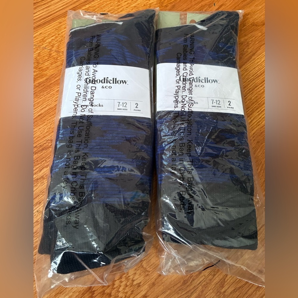 Goodfellow & Co Men's Casual Black and Blue Socks Lots Bundle